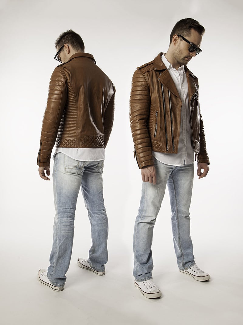 Quilted Biker / Creased Antique Brown